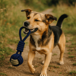 Hundespielzeug Knotenball – 26 cm | Robustes Baumwolltau für Kauen & Zerren